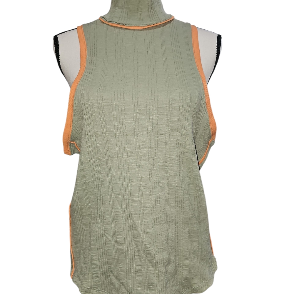 We The Free Sage and Peach Muscle Tee